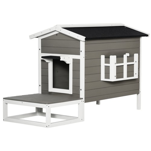 Pawhut maisonnette pour chats - pour,